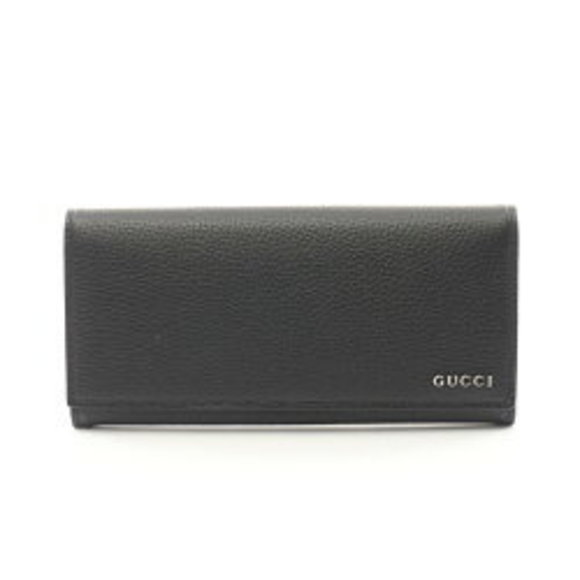 Gucci Leather Fold Long Wallet Black - Picture 1 of 6